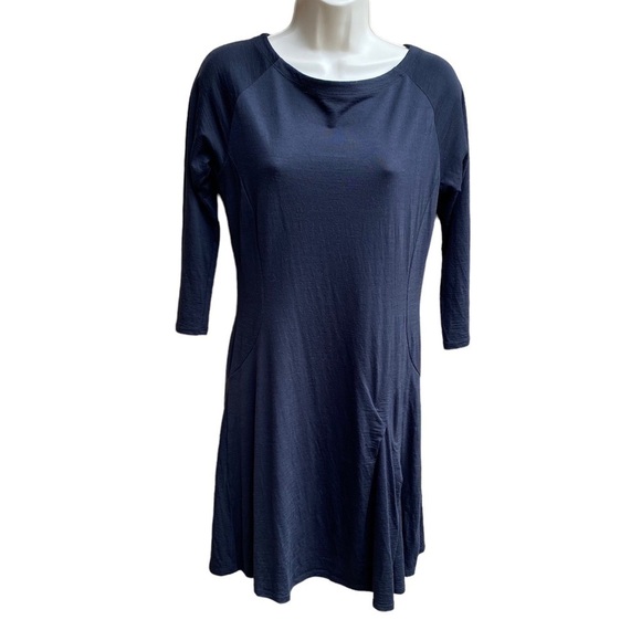 Nau Merino Wool Midi Dress 3/4 sleeves size XS - Picture 1 of 6